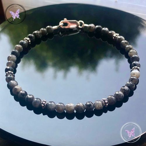 Larvikite Bead Bracelet